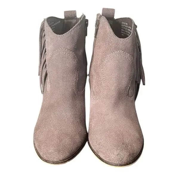 STEVE MADDEN Ohio Taupe Leather Western Boots w/Fringe Women's Size 9 - Picture 7 of 7